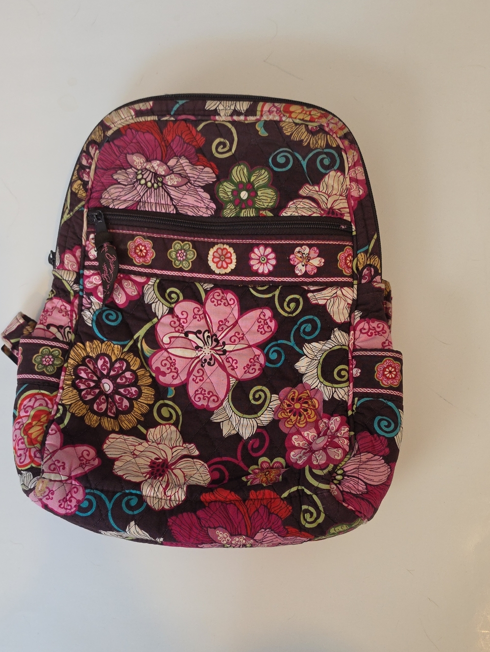 Vera Bradley Floral Quilted Backpack - Pink Multicolor